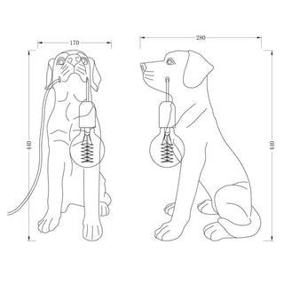 Lexi Golden Retriever LED Table Lamp