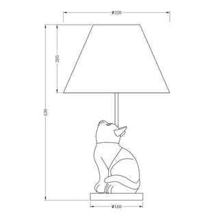 Lexi Upward-Looking Cat LED Table Lamp