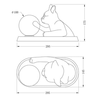 Lexi Cat Touching Ball LED Table Lamp