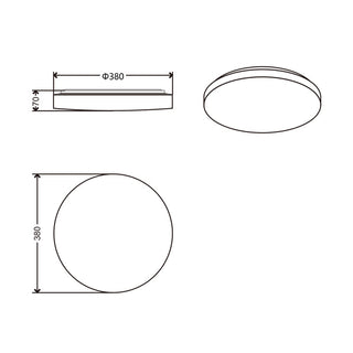 Lexi Elaine Tri Colour Dimmable Flush Mount LED Ceiling Light Large