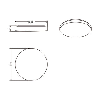 Lexi Elaine Tri Colour Dimmable Flush Mount LED Ceiling Light Medium