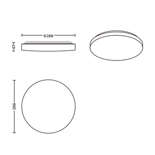 Lexi Elaine Tri Colour Dimmable Flush Mount LED Ceiling Light Small