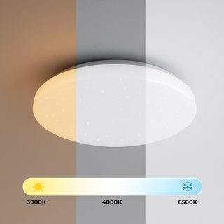 Lexi Starry Glow Tri Colour Dimmable Flush Mount LED Ceiling Light Large