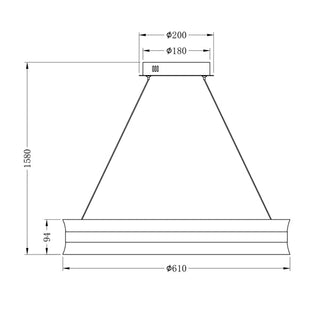 Lexi Apex Inbuilt LED CCT Halo Pendant Light