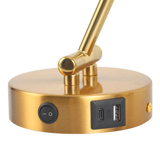 Lexi Beatrice Swing Arm Wall Lamp with charging ports