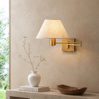 Lexi Elspet Swing Arm Wall Lamp with charging ports