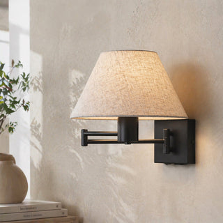 Lexi Elspet Swing Arm Wall Lamp with charging ports