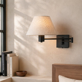 Lexi Elspet Swing Arm Wall Lamp with charging ports