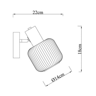 Lexi Freja Reading Wall Lamp with charging ports