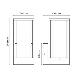Lexi Arlo Frame Outdoor Wall Light