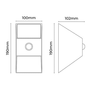 Lexi Velto Solar LED Outdoor Wall Light with PIR Sensor