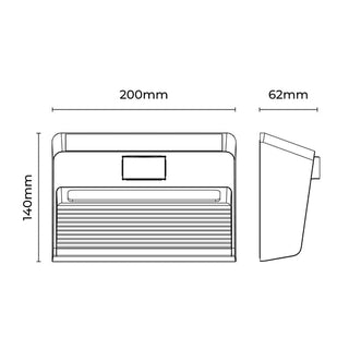Lexi Nexa Solar LED Outdoor Wall Light with PIR Sensor IP65