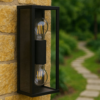 Lexi Zyra 2lt Up/Down Outdoor Wall Light Black