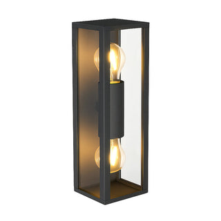 Lexi Zyra 2lt Up/Down Outdoor Wall Light Black