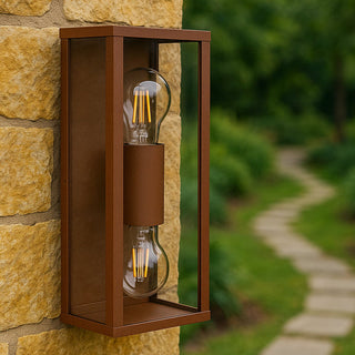Lexi Zyra 2lt Up/Down Outdoor Wall Light Rusty