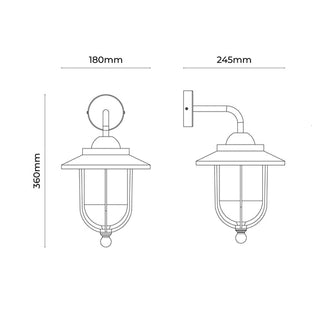 Lexi Elvo Outdoor Wall Light Black