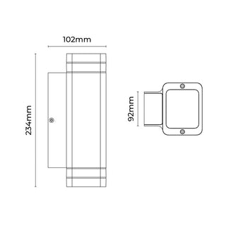 Lexi Rivo Up/Down LED CCT Outdoor Wall Light