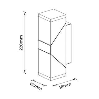 Lexi Solea Up/Down Rotatable LED Outdoor Wall Light