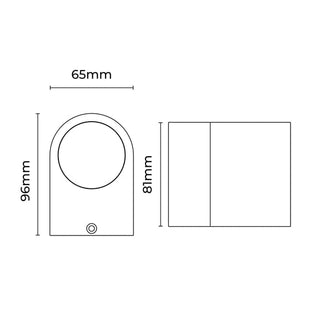 Lexi Olaris Outdoor Wall Light Black