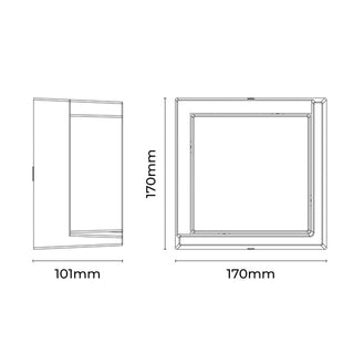 Lexi Tivor Square CCT LED Outdoor Wall Light