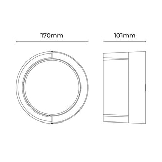 Lexi Aven Round CCT LED Outdoor Wall Light