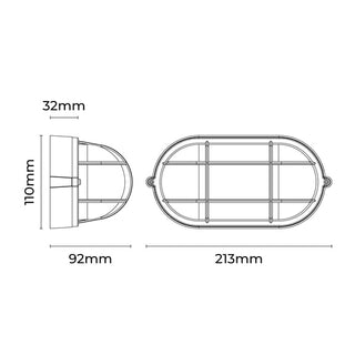 Lexi Rhelia Oval Caged Outdoor Bunker Black