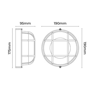 Lexi Duro Round Caged Outdoor Bunker Black