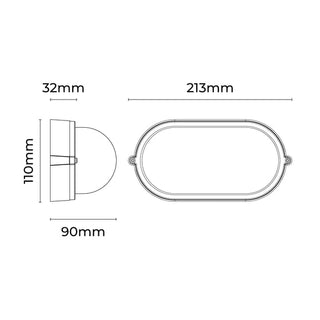 Lexi Ezra Oval Outdoor Bunker Black