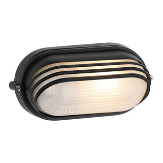 Lexi Virell Oval Louvered Outdoor Bunker Black
