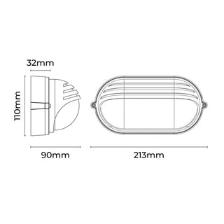 Lexi Virell Oval Louvered Outdoor Bunker White