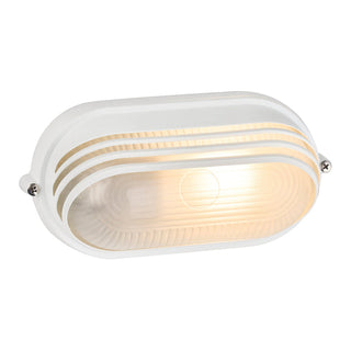 Lexi Virell Oval Louvered Outdoor Bunker White
