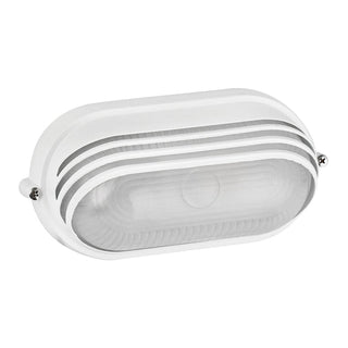 Lexi Virell Oval Louvered Outdoor Bunker White