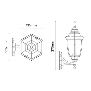 Lexi Sylva Up Outdoor Wall Light Bronze