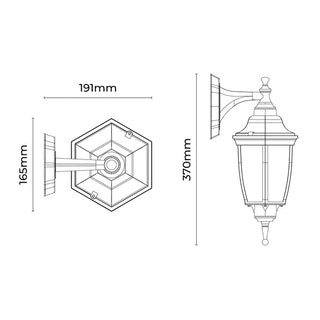 Lexi Lunor Down Outdoor Wall Light Bronze