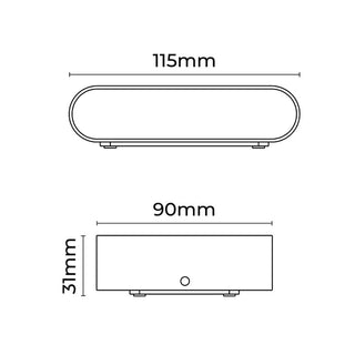 Lexi Elaro CCT LED Outdoor Wall Light Small/White