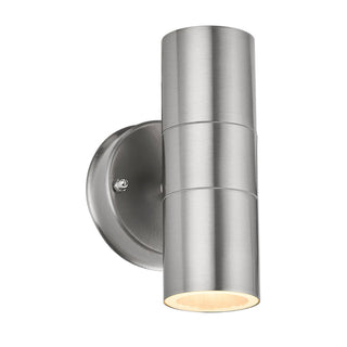 Lexi Zyven 2lt Up/Down Outdoor Wall Light Polished Silver