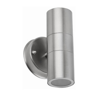 Lexi Zyven 2lt Up/Down Outdoor Wall Light Polished Silver