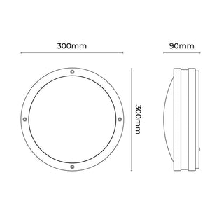 Lexi Omira CCT LED Outdoor Bunker Large/Black