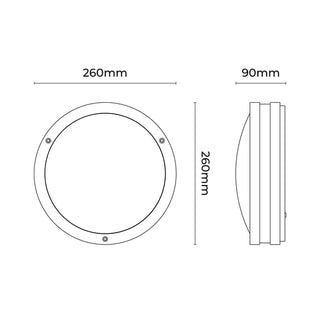 Lexi Omira CCT LED Outdoor Bunker Small/Black
