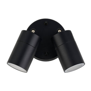 Lexi Zyven 2lt Adjustable Outdoor Wall Spotlight Black