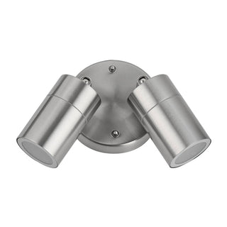 Lexi Zyven 2lt Adjustable Outdoor Wall Spotlight Polished Silver