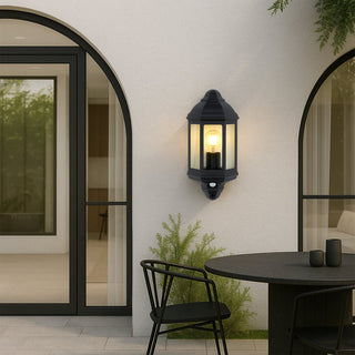 Lexi Avara Outdoor Wall Sconce With Sensor Black