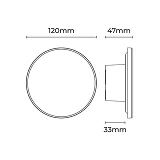 Lexi Orlan 120mm LED Colour-Shifting Disc Wall Sconce Black/Small