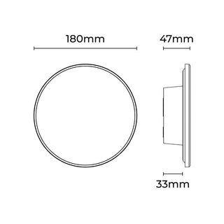 Lexi Orlan 180mm LED Colour-Shifting Disc Wall Sconce Black/Medium