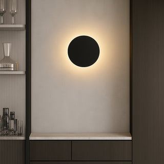 Lexi Orlan 250mm LED Colour-Shifting Disc Wall Sconce Black/Large