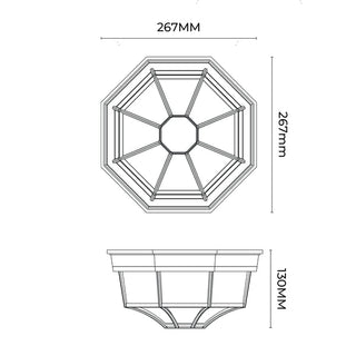 Lexi Alaya Outdoor Mounted Ceiling Light