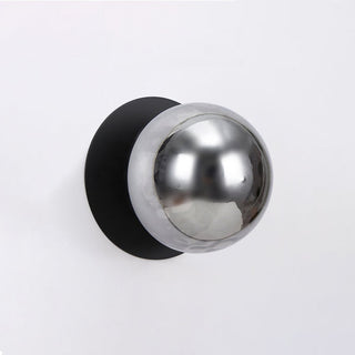 Lexi Odessa Molten Ripple Glass LED Wall Light with Black Base Warm White/Small