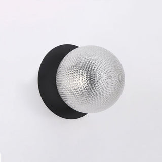 Lexi Odessa Diamond Cut Glass LED Wall Light with Black Base Warm White/Small