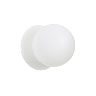 Lexi Odessa Opal Frosted Glass LED Wall Light with White Base Warm White/Small