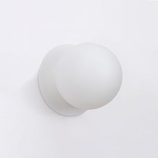 Lexi Odessa Opal Frosted Glass LED Wall Light with White Base Warm White/Small